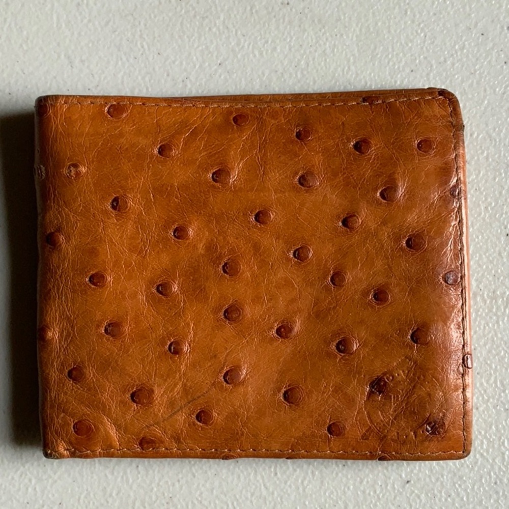 genuine OSTRICH billfold wallet